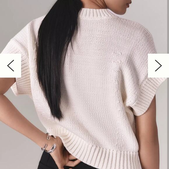 Anthropologie Maeve Strawberry The Pippa Crew-Neck Sweater Sz S - Picture 2 of 7